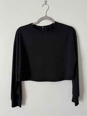 Lululemon Black Long Sleeve Crop Top